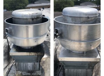 Before and After- Exhaust Fan Cleaning- Superior Steam Inc 3